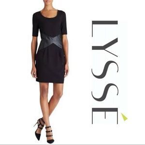Lysse Gray Faux Leather Pencil Dress - Women’s L